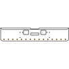 20 Inch Chrome Texas Rolled End Bumper Kit With Center Tow And Hook Holes And 15 Round 2 Inch Amber Std Leds Lights For Freightliner Classic 120, 132 Xl 2008- 2010
