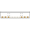18 Inch Chrome Texas Rolled End Bumper Kit With Bolt Holes And 6 Oval-6 Round 2 Inch Amber-Clear Mirage Lights For International 9900 Ix 2000 Thru 2011