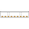18 Inch Chrome Texas Rolled End Bumper Kit With Bolt Holes And 9 Oval 24 Diode Amber Pearl Lights For International 9900 Ix 2000 Thru 2011