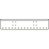 20 Inch Chrome Texas Rolled End Bumper Kit With Bolt Holes And 15 Round 2 Inch Amber-Clear Std Lights With Visors For International 9900 Ix 2000 Thru 2011