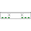 18 Inch Chrome Texas Rolled End Bumper Kit With Tow Holes And 6 Oval Amber-Green Dual Revolution Lights For International 9900 Ix 2000 Thru 2011