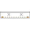 18 Inch Chrome Texas Rolled End Bumper Kit With Tow Holes And 2 Oval-10 Round 2 Inch Amber-Clear Mirage Lights For International 9900 Ix 2000 Thru 2011