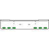 18 Inch 7 Gauge Chrome Texas Rolled End Bumper With Bolt Holes, 6 Oval Amber-Green Dual Revolution Lights Without Visor For Kenworth W900A 1967 Thru 1981
