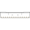 18 Inch 7 Gauge Chrome Texas Rolled End Bumper With Bolt Holes, 15 Round 2 Inch Amber-Clear Fluted Lights Without Visor For Kenworth W900A 1967 Thru 1981