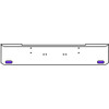 22 Inch 10 Gauge Chrome Texas Rolled End Bumper With Bolt Holes, 2 Oval Amber-Purple Dual Revolution Lights Without Visor For Kenworth W900A 1967 Thru 1981