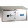 Diamond Plate Aluminum Tool Box, 24 x 24 x 36 Inch W/ Double Doors & Cam Latch