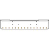 20 Inch Chrome Texas Rolled End Bumper Kit With Bolt Holes And 15 Round 2 Inch Amber Mirage Lights For Kenworth W900B, W900L