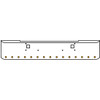 18 Inch Chrome Texas Rolled End Bumper Kit With Tow Holes And 15 Round 2 Inch Amber-Clear 9 Diode Lights With Visors For Kenworth W900B, W900L