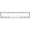 22 Inch Chrome Road Runner Mitered End Bumper With 6 Oval And 6 - 2 Inch Round Light Holes