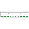 20 Inch Chrome Texas Rolled End Bumper Kit With Bolt Holes And 6 Oval-6 Round 2 Inch Amber-Green Dual Revolution Lights For Kenworth W900B 2011 - Current