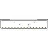 20 Inch Chrome Texas Rolled End Bumper Kit With Bolt Holes And 15 Round 2 Inch Amber Std Lights With Visors For Kenworth W900B 2011 - Current