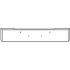 20 Inch Chrome Texas Boxed End Bumper With Mounting Holes For Kenworth W900B