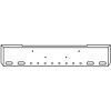 22 Inch Chrome Texas Boxed End Bumper With 4 Oval And 8 - 2 Inch Light Holes For Kenworth W900B