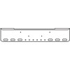 18 Inch Chrome Rolled End American Eagle Bumper With 6 Oval And 6 - 2 Inch Round Light Holes
