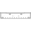 22 Inch Chrome Road Runner Mitered End Bumper With Tow, 2 Oval And 10 - 2 Inch Round Light Holes