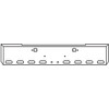22 Inch Chrome American Eagle Bumper With Tow, 8 Oval And 2 - 2 Inch Round Light Holes