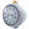 Stainless Steel Guide 7 Inch LED Headlight W/ Dual Function Amber Marker Light For Pete 359, 378, 379, 388, 389