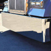 22 Inch Chrome Rolled Tapered American Eagle Bumper With 2 Inch Taper And Ust Mount Plates For Freightliner, Kenworth, Peterbilt