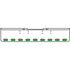 22 Inch Chrome Texas Rolled End Bumper Kit With Bolt Holes And 9 Oval Amber-Green Dual Revolution Lights For Peterbilt 352, 359 1972 Thru 1987