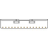 20 Inch Chrome Texas Rolled End Bumper Kit With Tow Holes And 15 Round 2 Inch Amber-Clear 9 Diode Lights For Peterbilt 352, 359 1972 Thru 1987