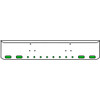 18 Inch Chrome Texas Rolled End Bumper Kit With Bolt Holes And 4 Oval-8 Round 2 Inch Amber-Green Dual Revolution Lights With Visors For Peterbilt 357, 378, 379 1987 - 2007