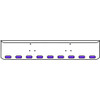 20 Inch Chrome Texas Rolled End Bumper Kit With Bolt Holes And 9 Oval Amber-Purple Dual Revolution Lights For Peterbilt 357, 378, 379 1987 - 2007