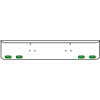 22 Inch Chrome Texas Rolled End Bumper Kit With Bolt Holes And 4 Oval Amber-Green Dual Revolution Lights For Peterbilt 357, 378, 379 1987 - 2007