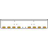 22 Inch Chrome Texas Rolled End Bumper Kit With Bolt Holes And 8 Oval-2 Round 2 Inch Amber Mirage Lights With Visors For Peterbilt 357, 378, 379 1987 - 2007