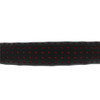 18 Inch Red Perforated Black Leather Steering Wheel Cover