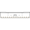 18 Inch Chrome Texas Rolled End Bumper Kit With Tow Hole And 15 Round 2 Inch Amber Glo Lights For Peterbilt 362 1981 - 2002