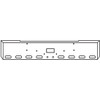 22 Inch Chrome American Eagle Bumper With Tow, 8 Oval And 2 - 2 Inch Round Light Holes