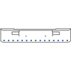 22 Inch Chrome Texas Rolled End Bumper Kit With Step Holes And 15 Round 2 Inch Amber-Blue Dual Revolution Lights For Peterbilt 362 1981 - 2002