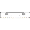 22 Inch Chrome Texas Rolled End Bumper Kit With Step Holes And 15 Round 2 Inch Amber Vantage Lights For Peterbilt 362 1981 - 2002