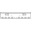 20 Inch Chrome Rolled End American Eagle Bumper With Step, 8 Oval And 2 - 2 Inch Round Light Holes