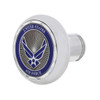 Chrome Aluminum Air Valve Knob With Air Force Military Medallion