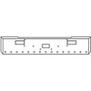 20 Inch Chrome Road Runner Mitered End Bumper With Tow, Step, 15 - 2 Inch Round Light Holes For Peterbilt 362 1981 - 2002
