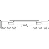 22 Inch Chrome Texas Boxed End Bumper With Center Tow, Step, 6 Oval Light Holes For Peterbilt 362