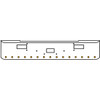 22 Inch Chrome Texas Rolled End Bumper Kit With Center Tow And Step Holes And 15 Round 2 Inch Amber-Clear Mirage Lights For Peterbilt 362 1981 - 2002