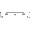 20 Inch Chrome Texas Boxed End Bumper With Center Tow, Step, 2 Oval Light Holes For Peterbilt 362