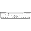 22 Inch Chrome Rolled End American Eagle Bumper With Tow, Step, 2 Oval And 10 - 2 Inch Round Light Holes