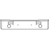 22 Inch Chrome Texas Boxed End Bumper With Step, 2 Round Fog Light Holes