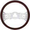 18 Inch Chrome Inferno 2 Spoke Wood Steering Wheel