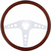 18 Inch Chrome 3 Spoke GT Wood Steering Wheel