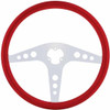 18 Inch Chrome 3 Spoke GT Red Wood Steering Wheel