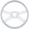 18 Inch Stainless Steel 4 Spoke Slot Cutout Steering Wheel Kit