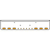 22 Inch Chrome Texas Rolled End Bumper Kit With Bolt Holes And 6 Oval-6 Round 2 Inch Amber-Clear Chrome Lights With Visors For Peterbilt 365, 367, 388, 389, 567 2007 - Current