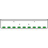 20 Inch Chrome Texas Rolled End Bumper Kit With Bolt Holes And 9 Oval Amber-Green Dual Revolution Lights With Visors For Peterbilt 365, 367, 388, 389, 567 2007 - Current