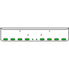 22 Inch Chrome Texas Rolled End Bumper Kit With Bolt Holes And 8 Oval-2 Round 2 Inch Amber-Green Dual Revolution Lights For Peterbilt 365, 367, 388, 389, 567 2007 - Current