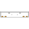 18 Inch Texas Boxed End Bumper Kit With Bolt And Tow Holes And 4 Oval Amber / Clear Mirage Lights With Bezels For Peterbilt 365 SFA, 367 SFA, 388, 389, 567 SFA