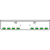 20 Inch Chrome Texas Rolled End Bumper Kit With Tow Holes And 8 Oval Amber-Green Dual Revolution Lights For Peterbilt 365, 367, 388, 389, 567 2007 - Current